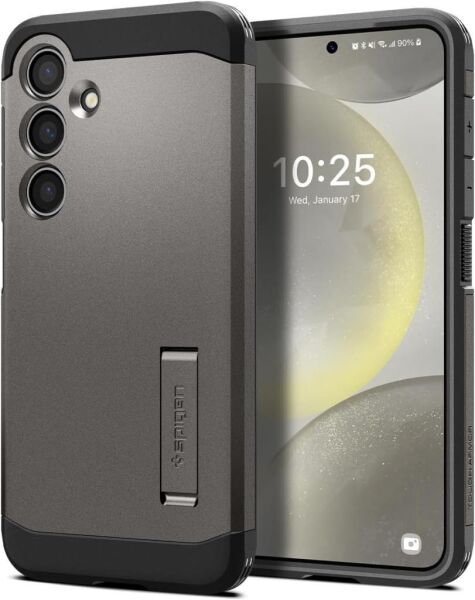 Spigen Galaxy S24 ile Uyumlu Kılıf Tough Armor Kickstand Gunmetal