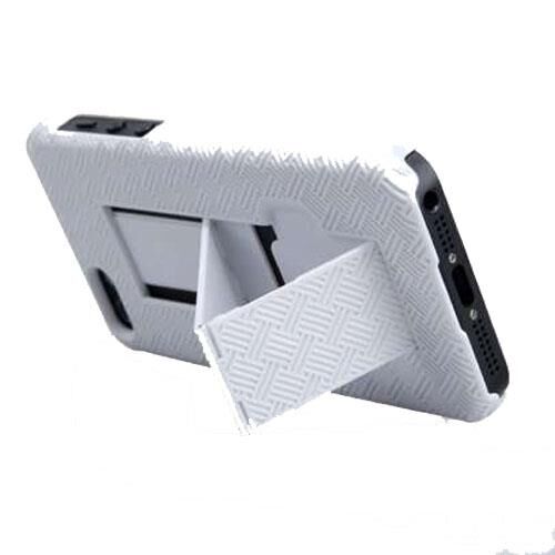 Nillkin iPhone SE/5S/5 ile Uyumlu Standlı Sert Kauçuk Kılıf Beyaz