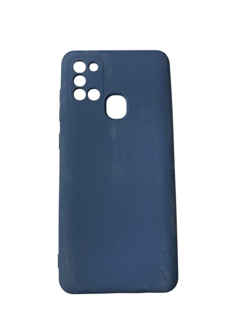 Galaxy A21s ile Uyumlu Cappy Silikon Kılıf Lacivert