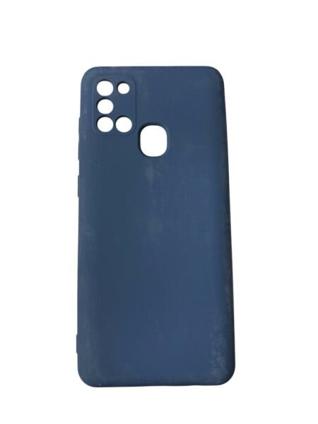 Galaxy A21s ile Uyumlu Cappy Silikon Kılıf Lacivert