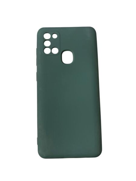 Galaxy A21s ile Uyumlu Cappy Silikon Kılıf Yeşil