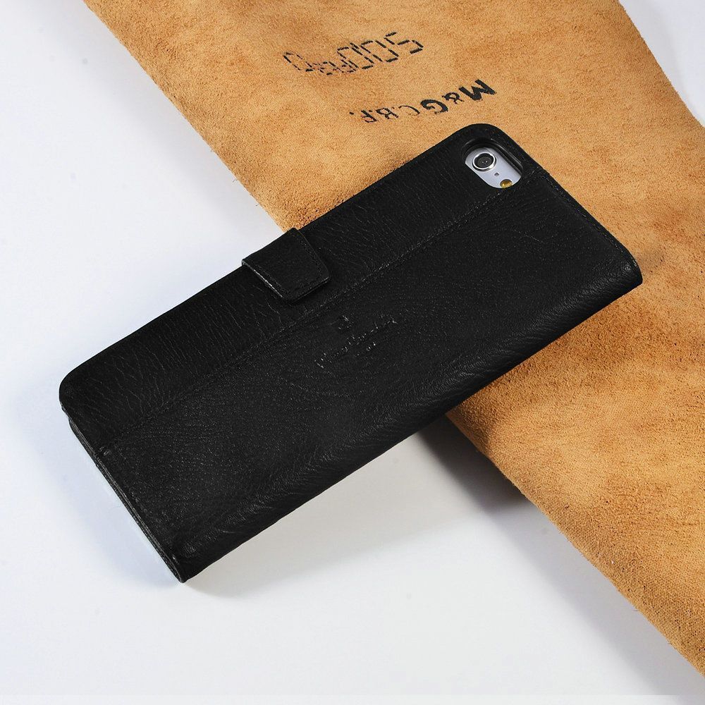 Pierre Cardin iPhone 6 ile Uyumlu Deri Kapaklı Koruma Kılıfı Siyah PCL-P05