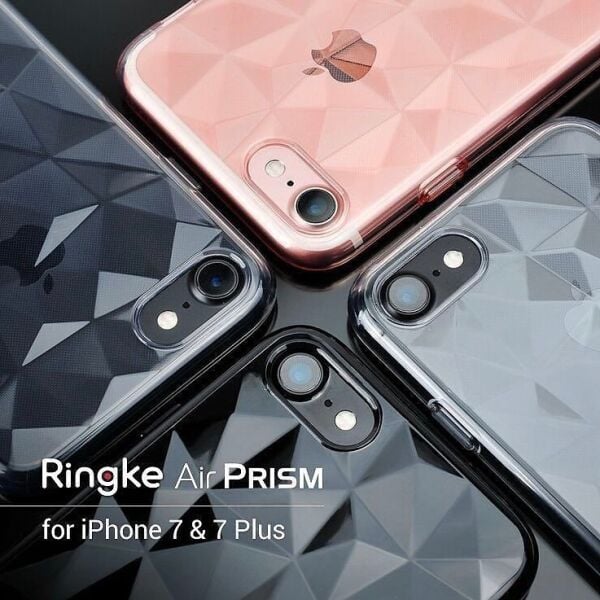 Ringke Air Prism 3D Elmas Yansıması iPhone 7/8 Plus ile Uyumlu KIlıf Ink Black Ultra Hafif Esnek İnce