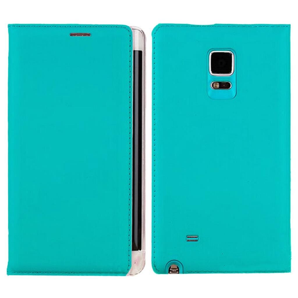 Galaxy Note Edge ile Uyumlu Kılıf Flip Cover Mavi