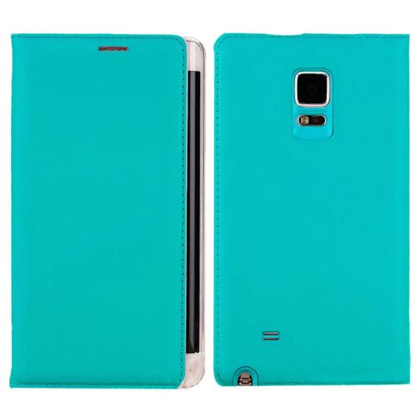 Galaxy Note Edge ile Uyumlu Kılıf Flip Cover Mavi
