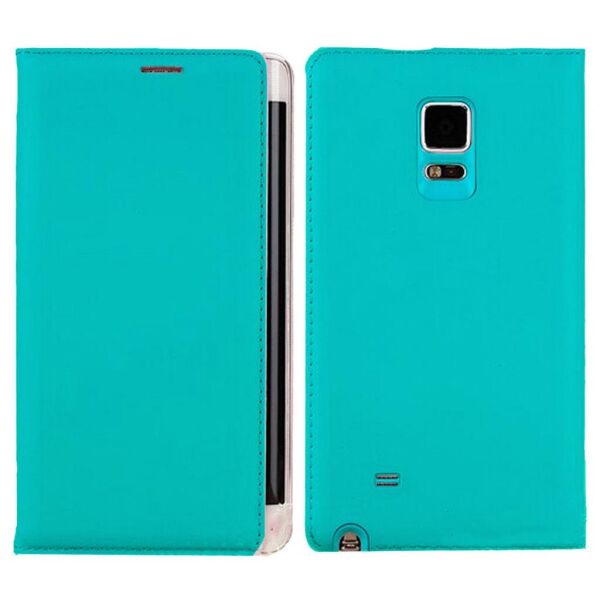 Galaxy Note Edge ile Uyumlu Kılıf Flip Cover Mavi
