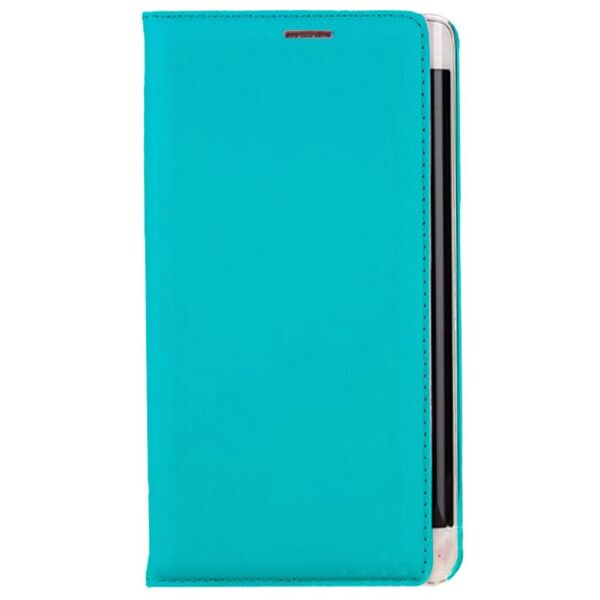 Galaxy Note Edge ile Uyumlu Kılıf Flip Cover Mavi