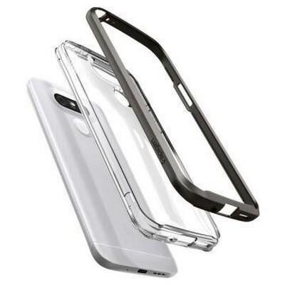 Spigen G5 ile Uyumlu Kılıf Neo Hybrid Crystal Gun Metal