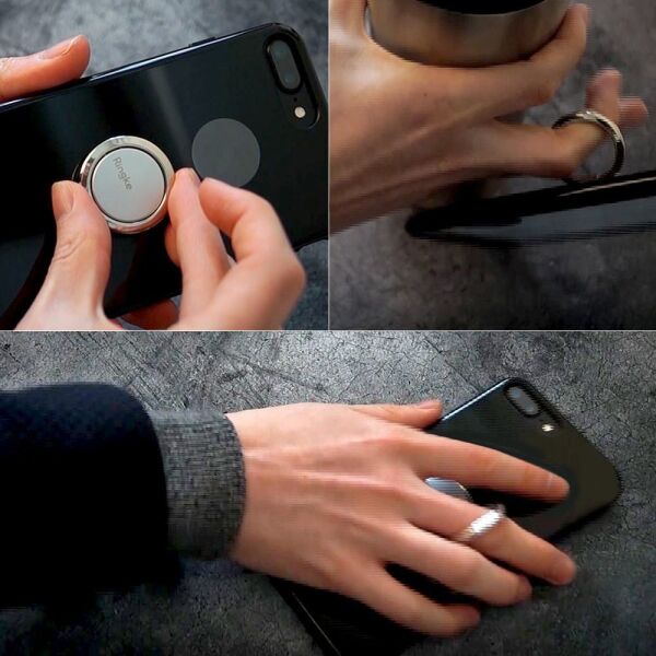 Ringke Ring, Telefon Yüzüğü, Stand, Araç Tutacağı Black
