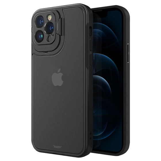 Buff iPhone 12 Pro ile Uyumlu Hybrid Corner Kılıf Black