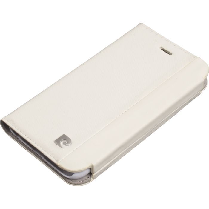 Pierre Cardin iPhone 6 Plus ile Uyumlu Deri Kapaklı Koruma Kılıfı Beyaz PCG-P01