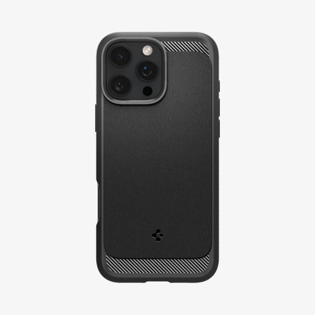 Spigen iPhone 16 Pro Max ile Uyumlu Kılıf Rugged Armor MagFit MagSafe Özellikli Matte Black