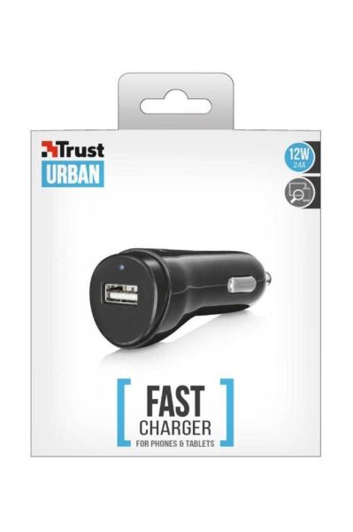 Trust 21711 12W Araç Şarj Cihazı Siyah