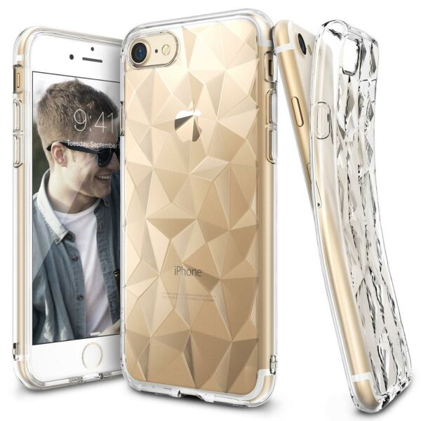 Ringke Air Prism 3D Elmas Yansıması iPhone 7/8 ile Uyumlu KIlıf Clear Ultra Hafif Esnek İnce Şeffaf Transparan