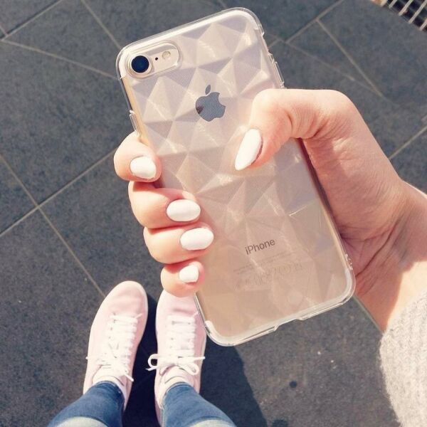 Ringke Air Prism 3D Elmas Yansıması iPhone 7/8 ile Uyumlu KIlıf Clear Ultra Hafif Esnek İnce Şeffaf Transparan