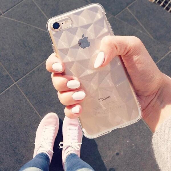 Ringke Air Prism 3D Elmas Yansıması iPhone 7/8 ile Uyumlu KIlıf Clear Ultra Hafif Esnek İnce Şeffaf Transparan