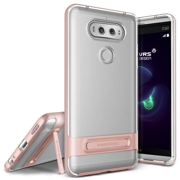 VRS Design V20 ile Uyumlu Crystal Bumper Kılıf Rose Gold