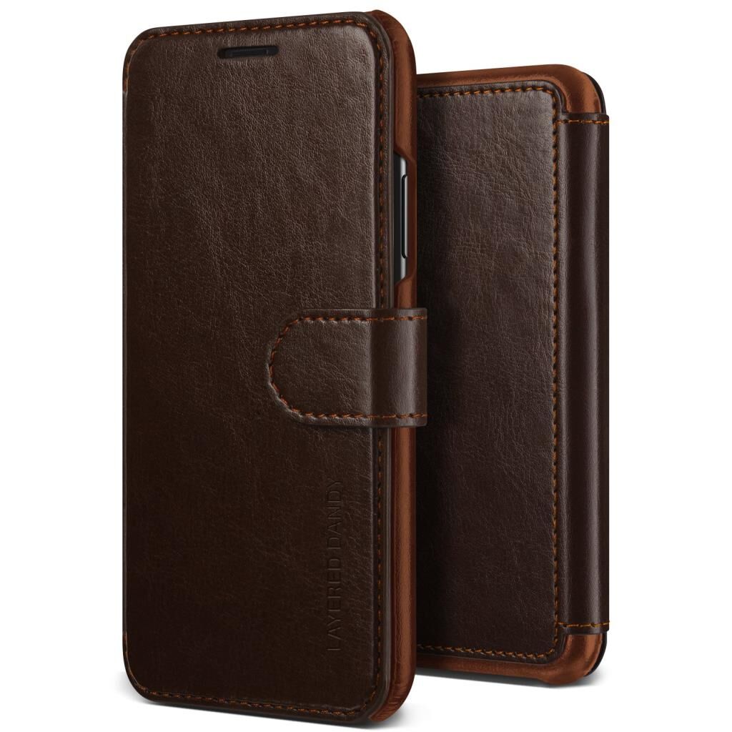 VRS Design iPhone X ile Uyumlu Layered Dandy Kılıf Dark Brown