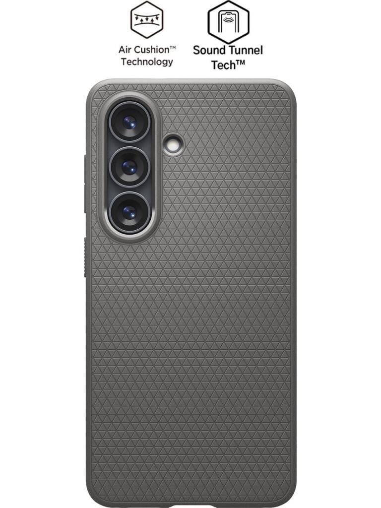 Spigen Galaxy S26 Plus ile Uyumlu ince Kılıf Liquid Air Hava Kanalı Teknolojisi™ Askeri Sınıf Koruma Dokulu Yüzey Kapak Marble Gray