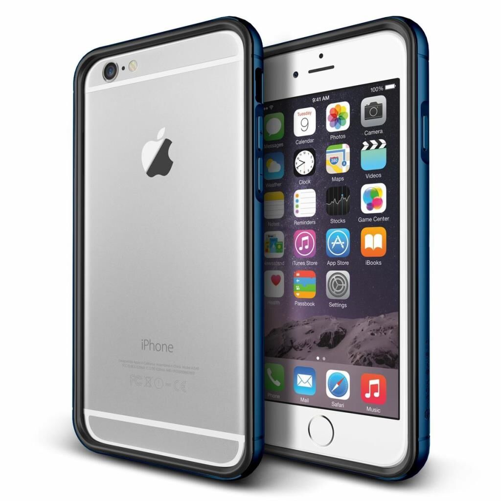 Verus iPhone 6 Plus/6S Plus ile Uyumlu Iron Bumper Kılıf Black Monaco Blue