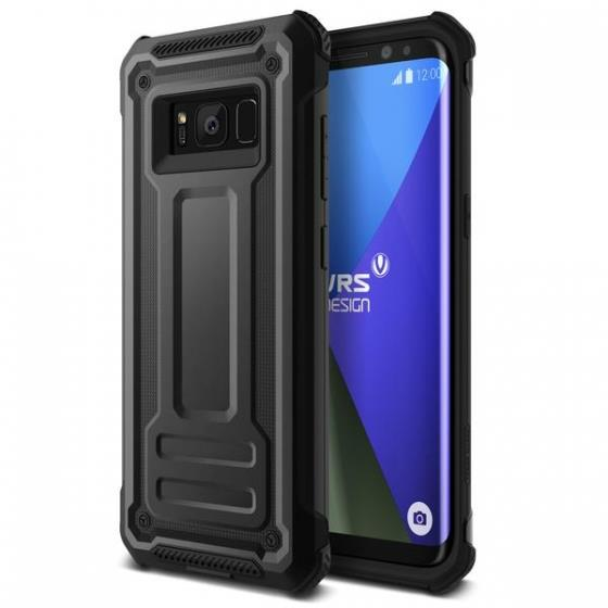 VRS Galaxy S8 Plus ile Uyumlu Terra Guard Kılıf Dark Silver