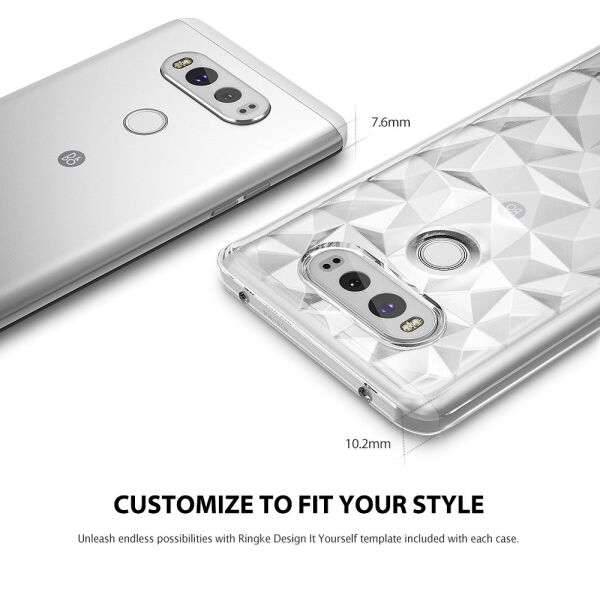 Ringke Air Prism 3D Elmas Yansıması V20 ile Uyumlu Kılıf Clear