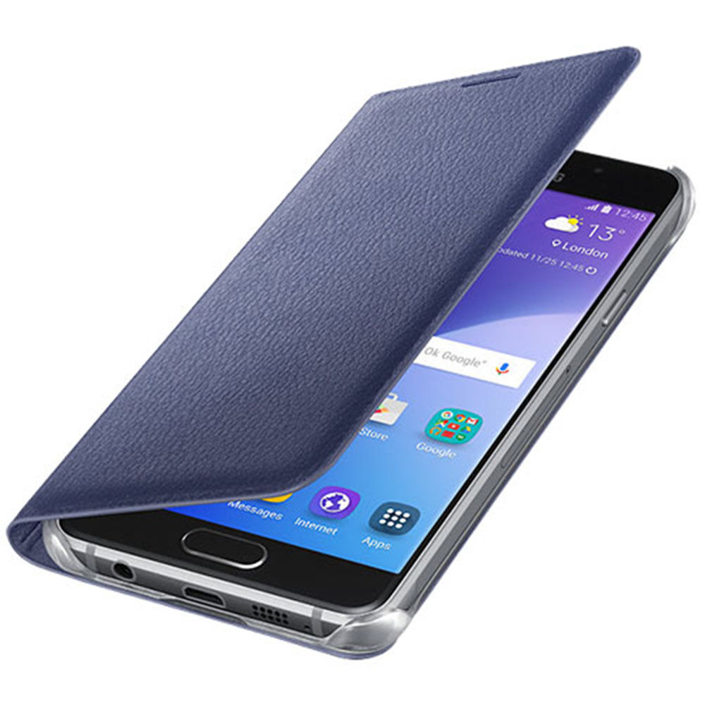 Galaxy A3 (2016) ile Uyumlu Kılıf Flip Cover Lacivert (Out)