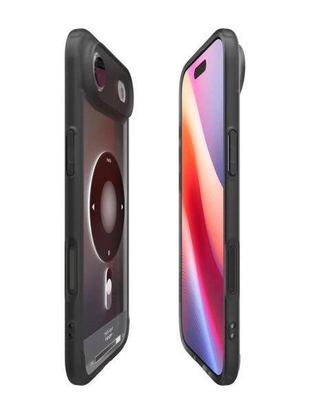 Spigen iPhone Air ile Uyumlu MagSafe Kılıf Ultra Hybrid Mag Fit Classic Sararmaya Dayanıklı Siyah Şeffaf Kapak