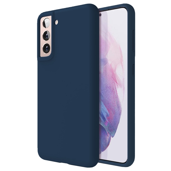 Buff Galaxy S21 Plus ile Uyumlu Rubber S Kılıf Navy Blue