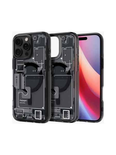 Spigen iPhone 16 Pro Max ile Uyumlu Kılıf Ultra Hybrid MagFit MagSafe Özellikli Zero One Black