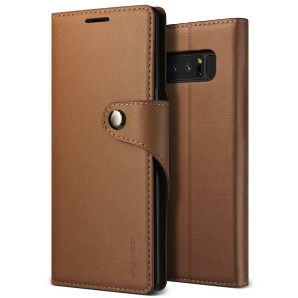 VRS Galaxy Note 8 ile Uyumlu Daily Diary Kılıf Brown