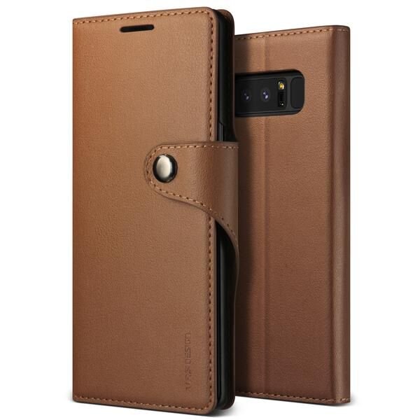 VRS Galaxy Note 8 ile Uyumlu Daily Diary Kılıf Brown