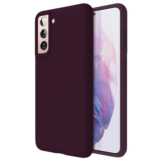 Buff Galaxy S21 Plus ile Uyumlu Rubber S Kılıf Plum