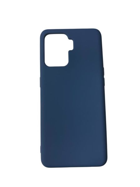 Reno 5 Lite ile Uyumlu Cappy Silikon Kılıf Lacivert