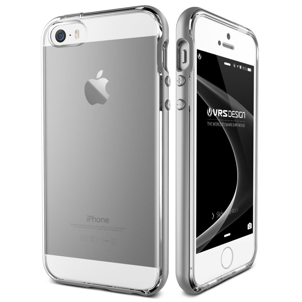 Verus iPhone SE ile Uyumlu Crystal Bumper Series Kılıf Light Silver