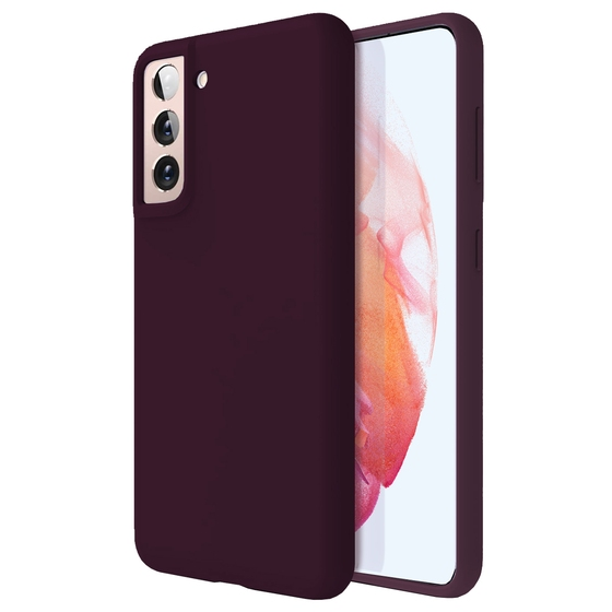 Buff Galaxy S21 ile Uyumlu Rubber S Kılıf Plum