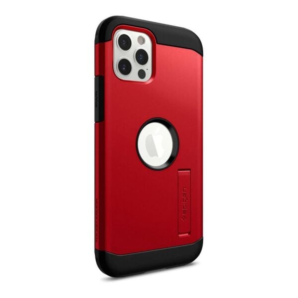 Spigen iPhone 12 / iPhone 12 Pro ile Uyumlu Kılıf Tough Armor Red