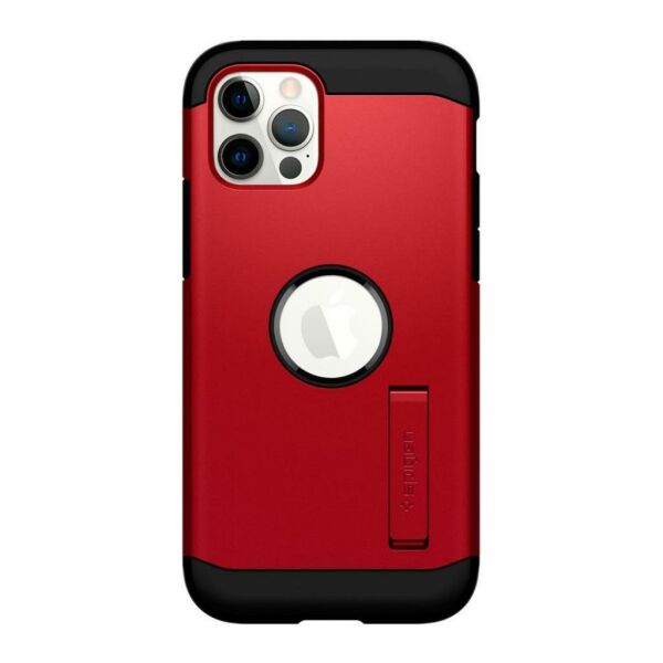 Spigen iPhone 12 / iPhone 12 Pro ile Uyumlu Kılıf Tough Armor Red
