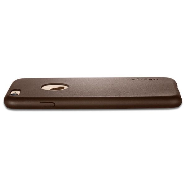 Spigen iPhone 6/6s ile Uyumlu Kılıf Gerçek Deri Fit Tasarım Black