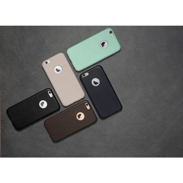 Spigen iPhone 6/6s ile Uyumlu Kılıf Gerçek Deri Fit Tasarım Black