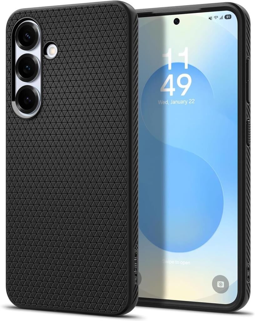 Spigen Galaxy S25 Plus ile Uyumlu Kılıf Liquid Air Matte Black