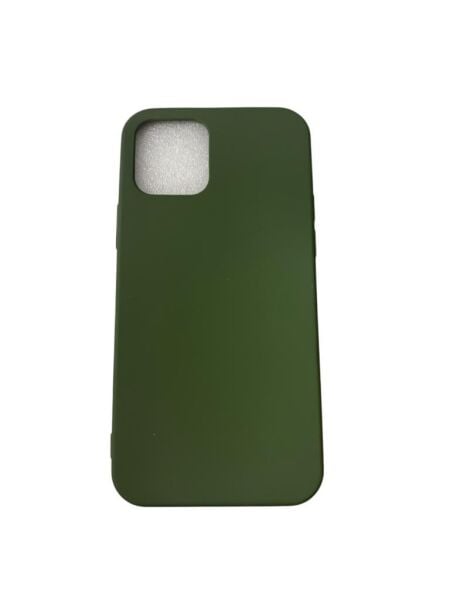 iPhone 12 Pro ile Uyumlu Cappy Silikon Kılıf Koyu Yeşil