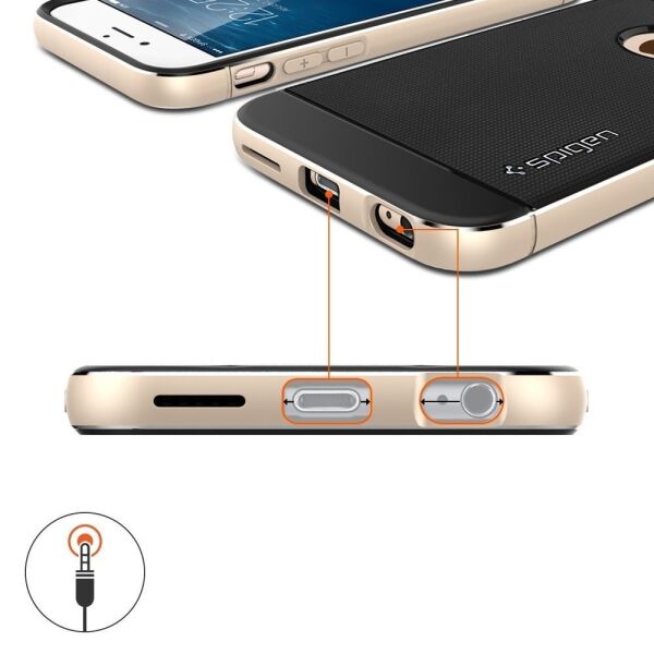 Spigen iPhone 6/6s ile Uyumlu Kılıf Neo Hybrid Champagne Gold