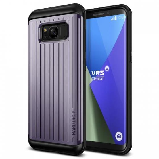 VRS Galaxy S8 Plus ile Uyumlu Waved Hard Drop Series Kılıf Orchid Gray