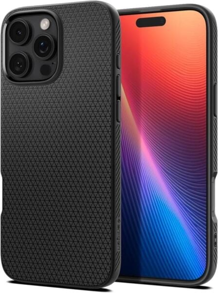 Spigen iPhone 16 Pro ile Uyumlu Kılıf Liquid Air Matte Black