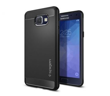 Spigen Galaxy A5 ile Uyumlu Kılıf Rugged Armor Black