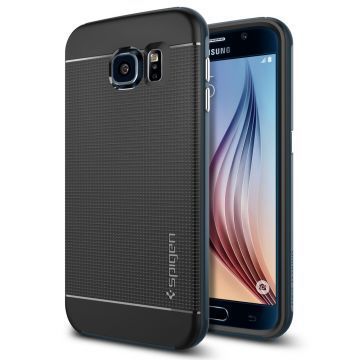 Spigen Galaxy S6 ile Uyumlu Kılıf Neo Hybrid Metal Slate