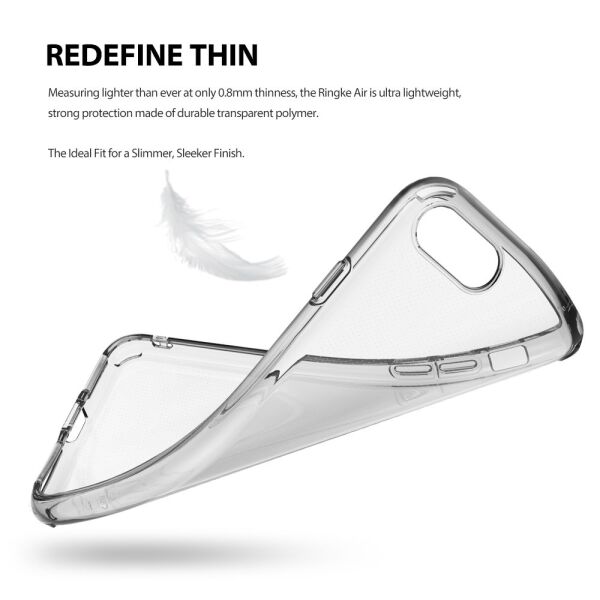 Ringke Air İphone 7 Plus ile Uyumlu Kılıf Ink Black Ultra Hafif Esnek İnce