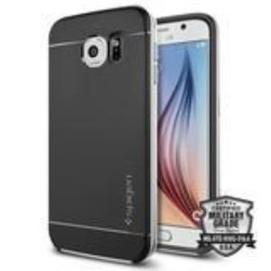 Spigen Galaxy S6 ile Uyumlu Kılıf Neo Hybrid Satin Silver