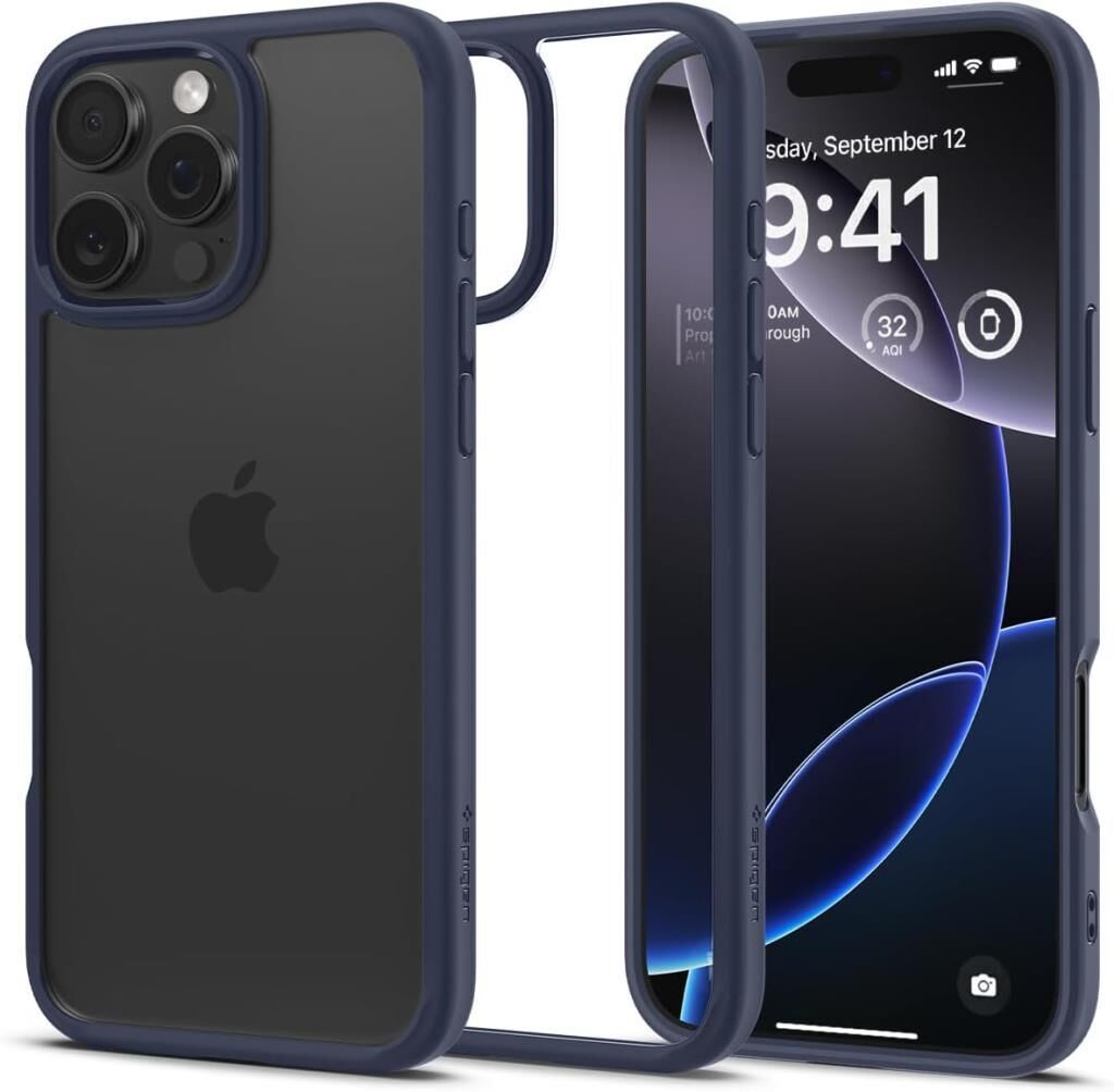 Spigen iPhone 16 Pro Max ile Uyumlu Kılıf Ultra Hybrid Navy Blue